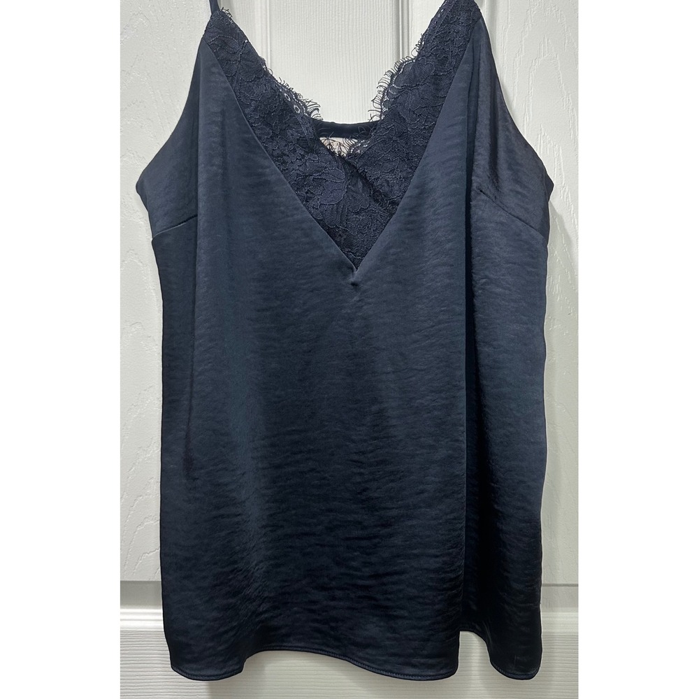 Y2K Camisole Tank Top Blue Skies are Blue Sz Large fairy Romantic Silky Lace‎